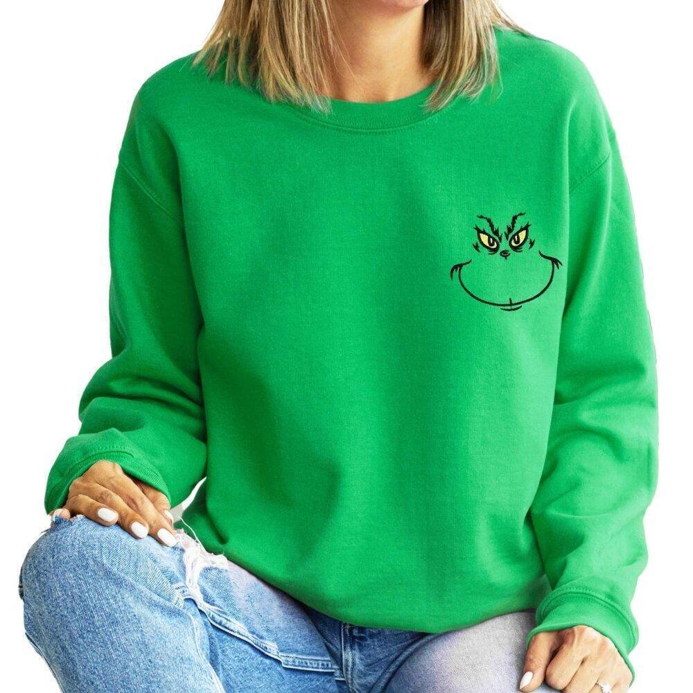 Funny Halloween Grinch Sweatshirt Fall Sweatshirt Halloween Spooky Sweatshirt